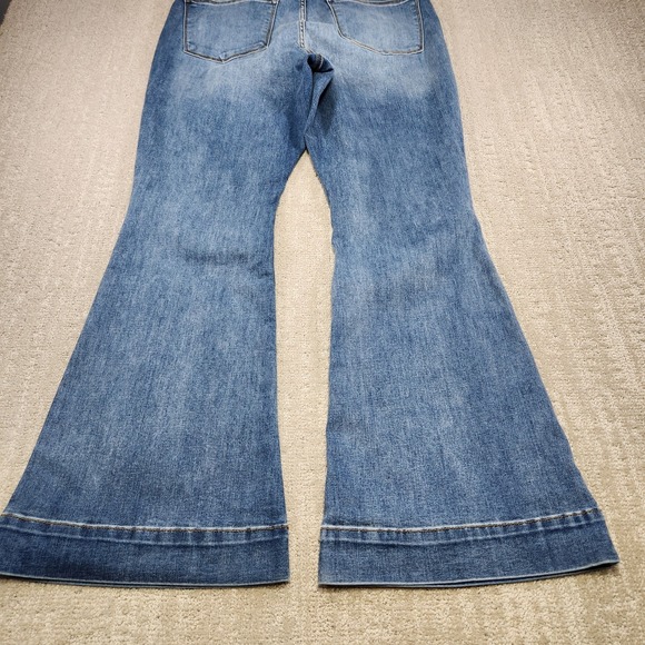 Judy Blue Jeans Women 14W Trouser Flare High Rise Stretch Denim Blue Cowgirl - Picture 12 of 13